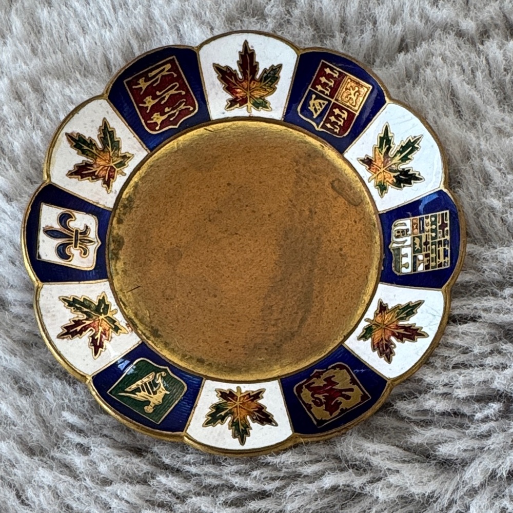 Gold and Blue Decorative Dish